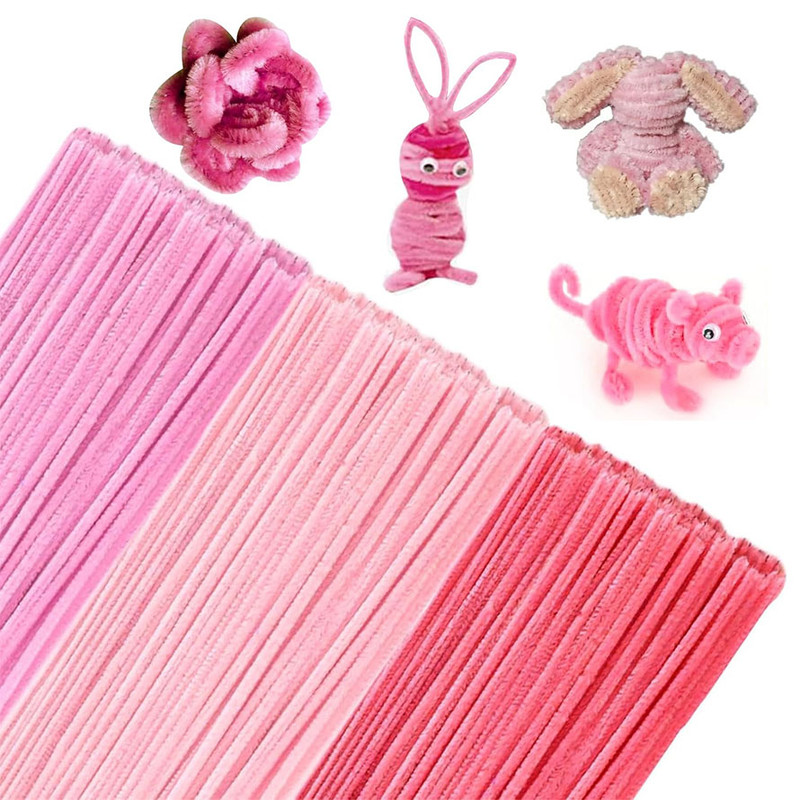 LimpiaPipas Rosado pastel Para floristería Chelines gamuzados