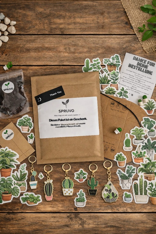 Spruvo Paket mit Samen, Erde, Topf und Anleitung