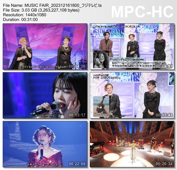 [TV-Variety] MUSIC FAIR – 2023.12.16