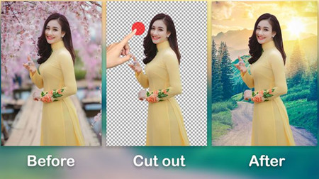 How to combine two photos easily and remove background