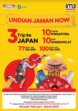 Poster promo undian Indosat Ooredoo