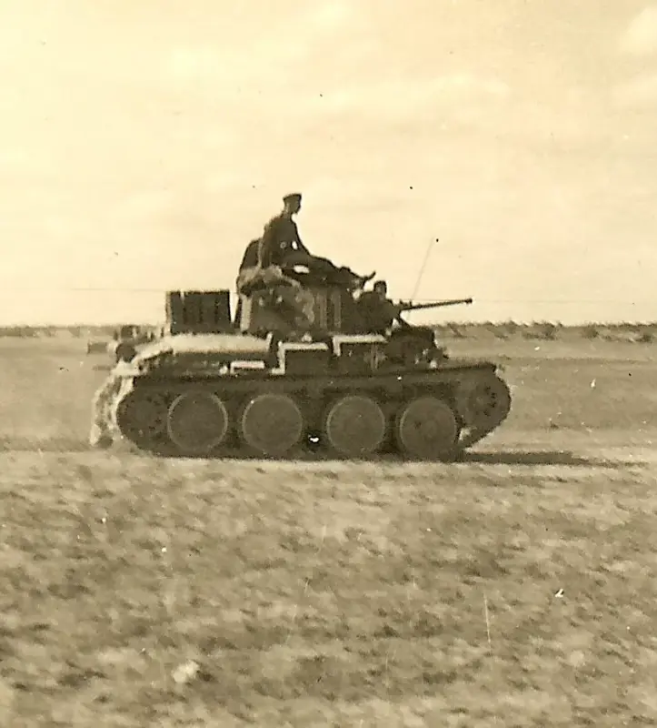 BEST! German Pzkw.38(t) Panzer Tank -311- Passing in Field on Ostfront!!!--