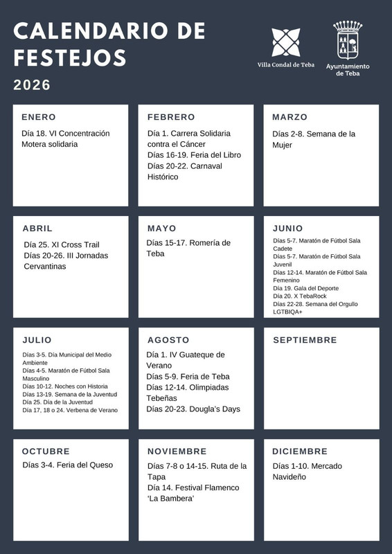 Calendario de Festejos de Teba 2026