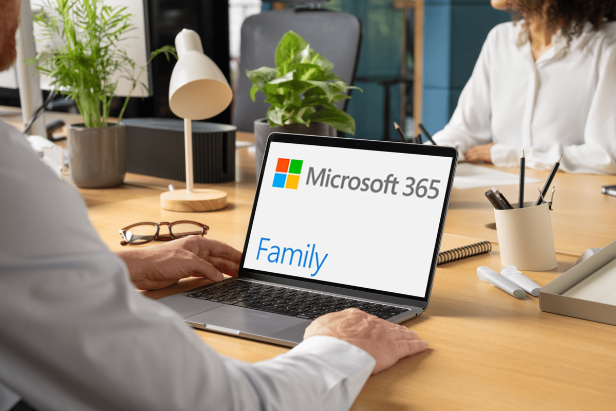 Gráfico mostrando a flexibilidade de uso do Microsoft 365 em diferentes dispositivos.