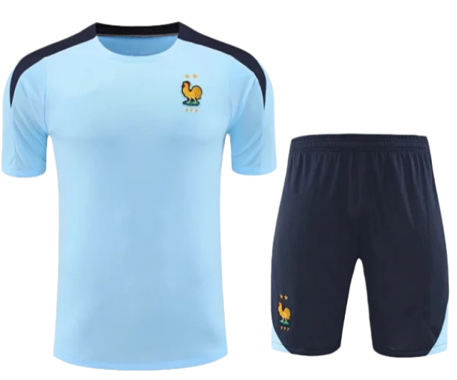2425 France Training clothes suit Short sleeve Fan version