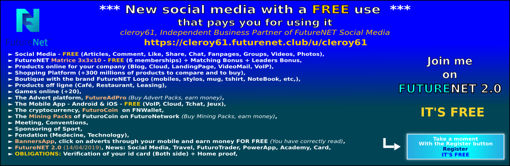 FUTURENET, It Pays To Be On this NEW Social Media !