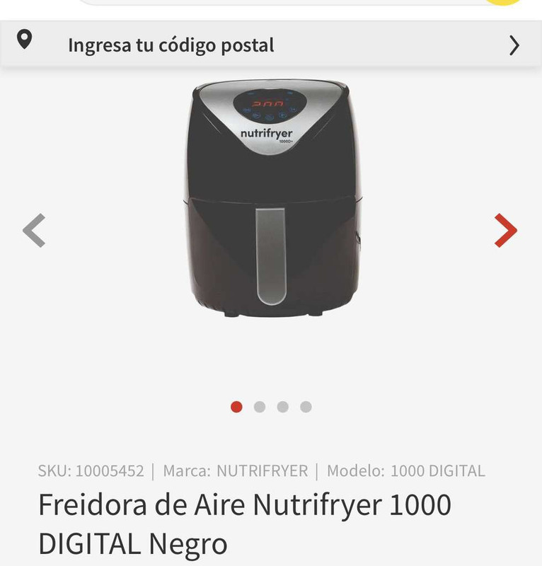 Elektra: Freidora de Aire Nutrifryer 1000 DIGITAL Negro 