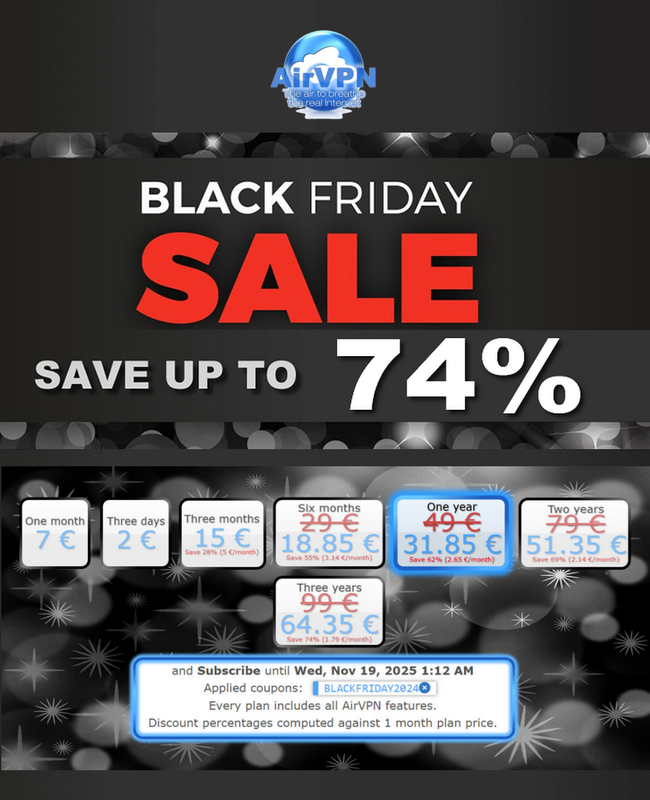 [Image: Air-VPN-Black-Friday-2024.png]