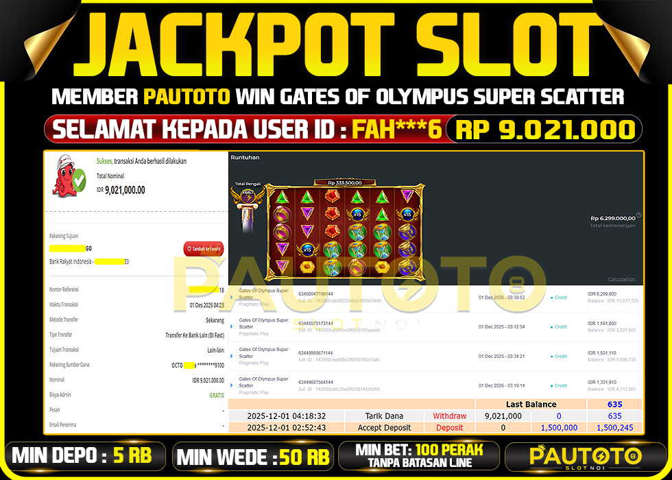 BUKTI JACKPOT LUNAS PAUTOTO