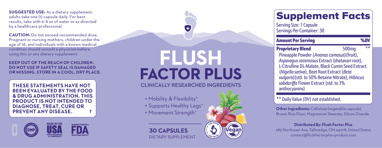 Flush Factor Plus lymph support supplement