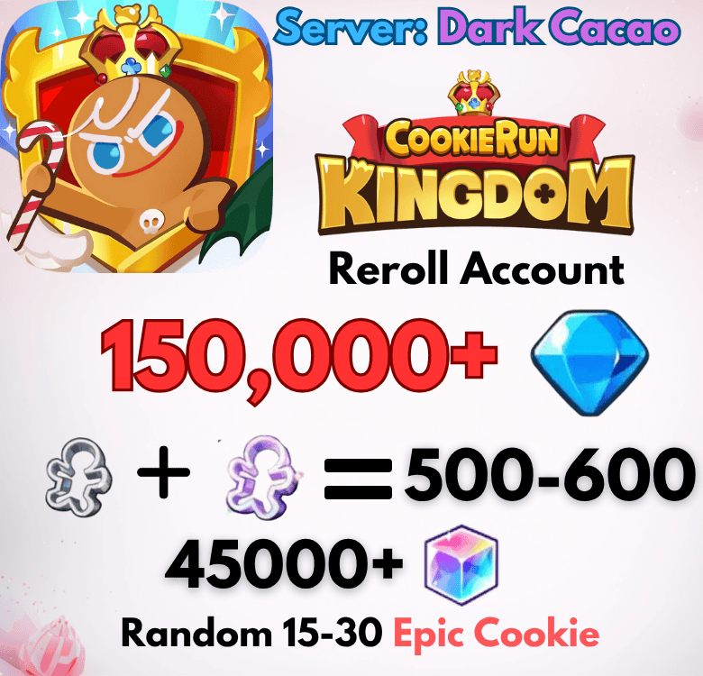 [Dark Cacao] Cookie Run: Kingdom Starter Account 