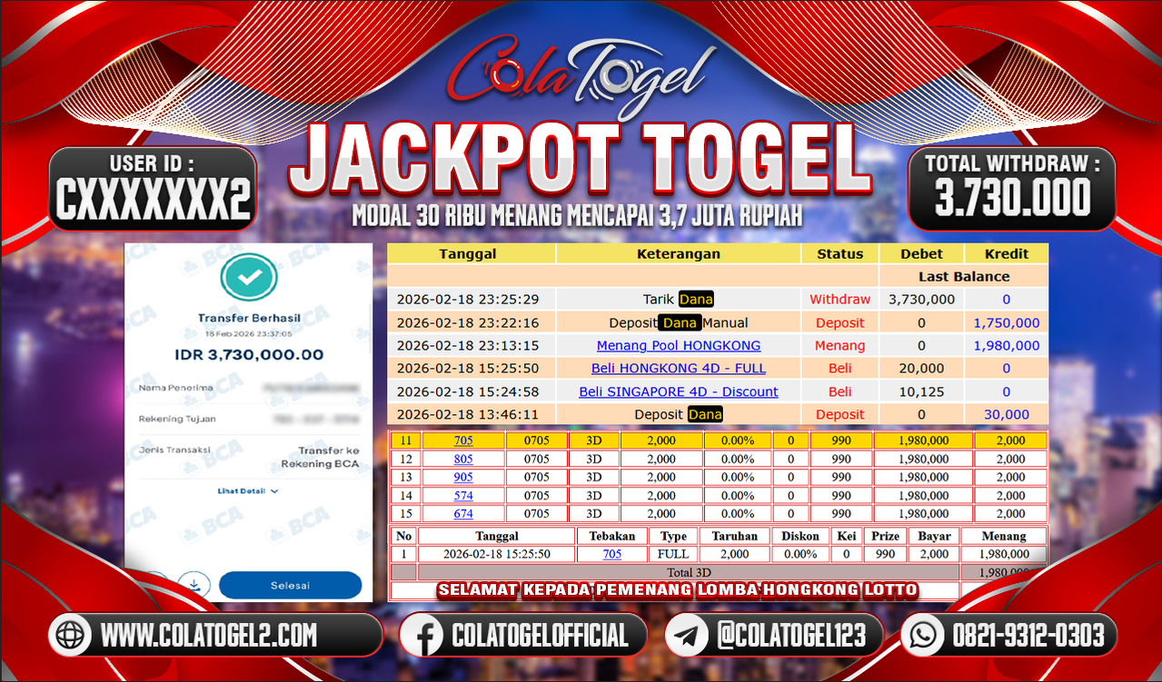 JACKPOT HONGKONG LOTTO!!