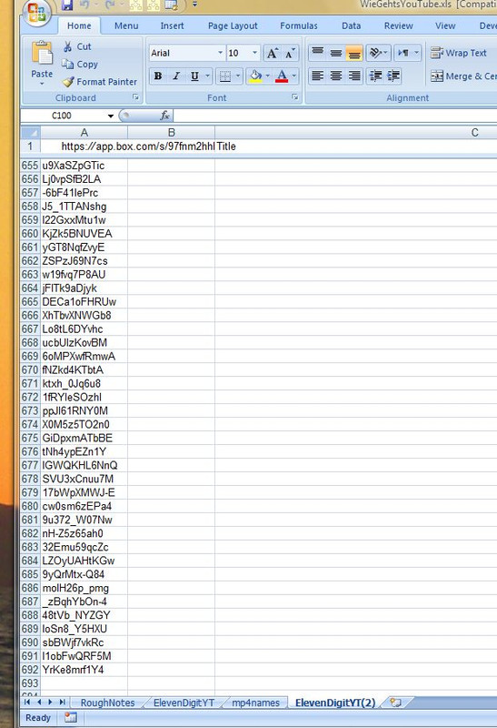 All 11 digit unique YouTube bits from hqdefault_jpg for all 9 text files