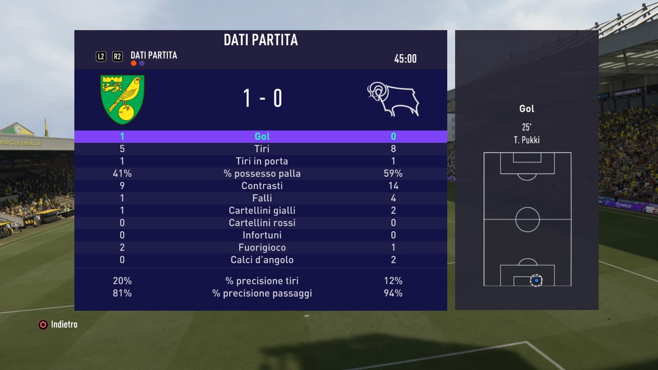 FIFA 21 Partita offline (nei menu)