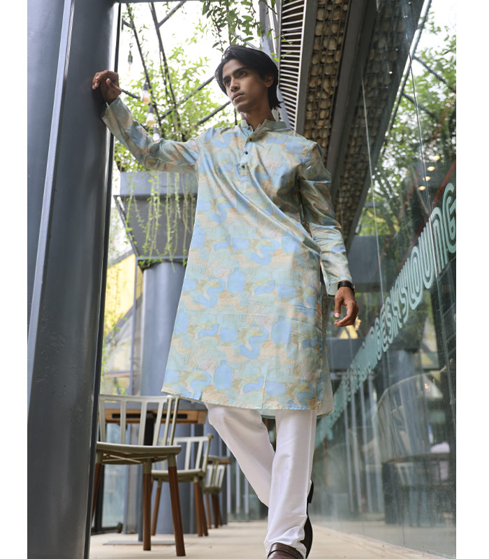 Men’s Exclusive Yellow Milk Color Panjabi For EID