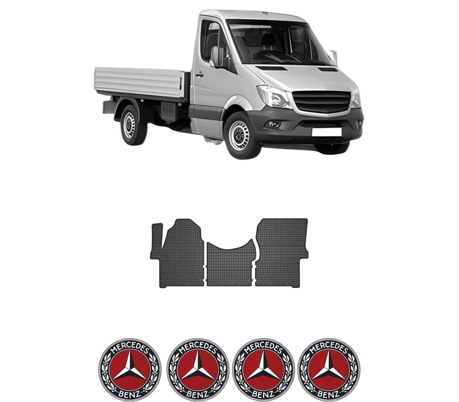 Set covorase presuri MERCEDES-BENZ SPRINTER 3-t Platform/Chassis (B906) din 2006-2018, auto, din cauciuc thermoplastic, 4 Stickere auto cu MERCEDES-BENZ