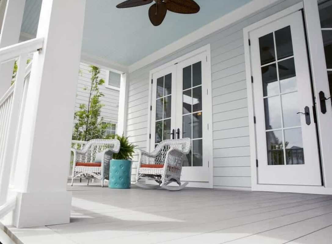 Luxury home with fiber cement siding