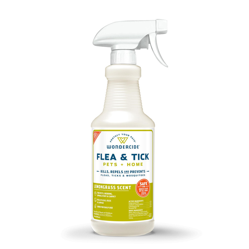 Wondercide Flea Tick Mosquito Spray Lemongrass 16 oz