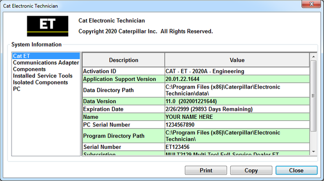 Caterpillar electronic technician support certification