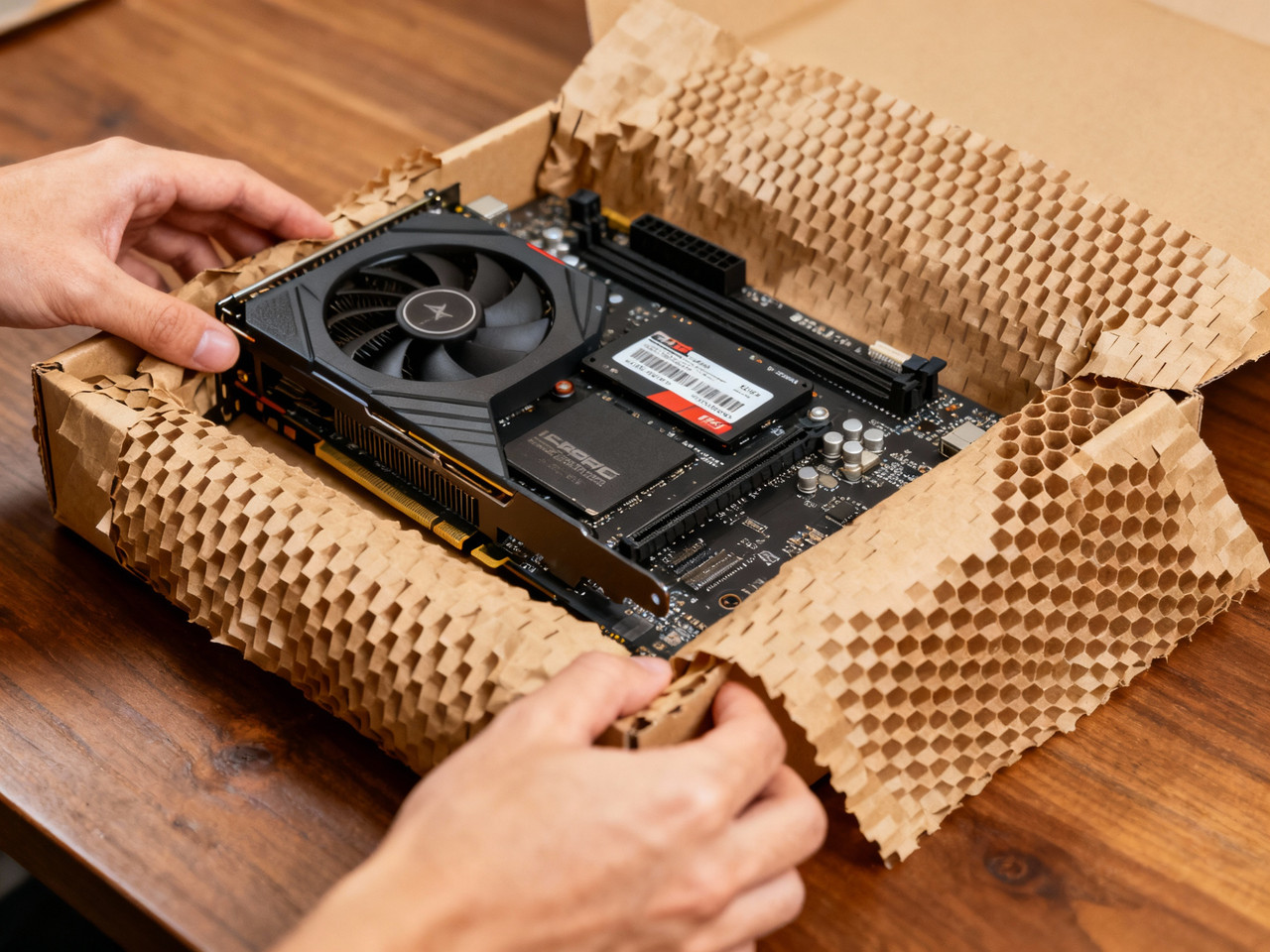 Защита ПК-компонентов: видеокарты, SSD и мат.платы в доставке