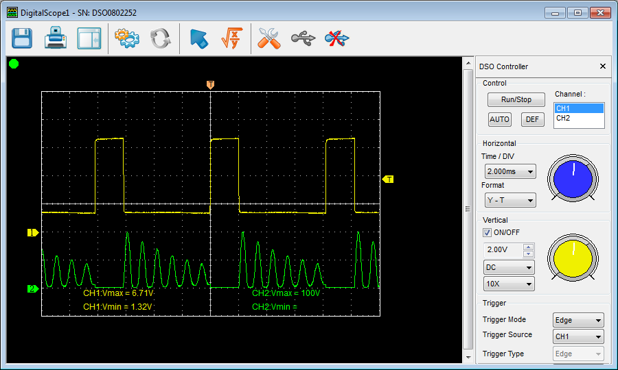 4.1 - VBE yellow, VCE green  (AC MOSFET switch)