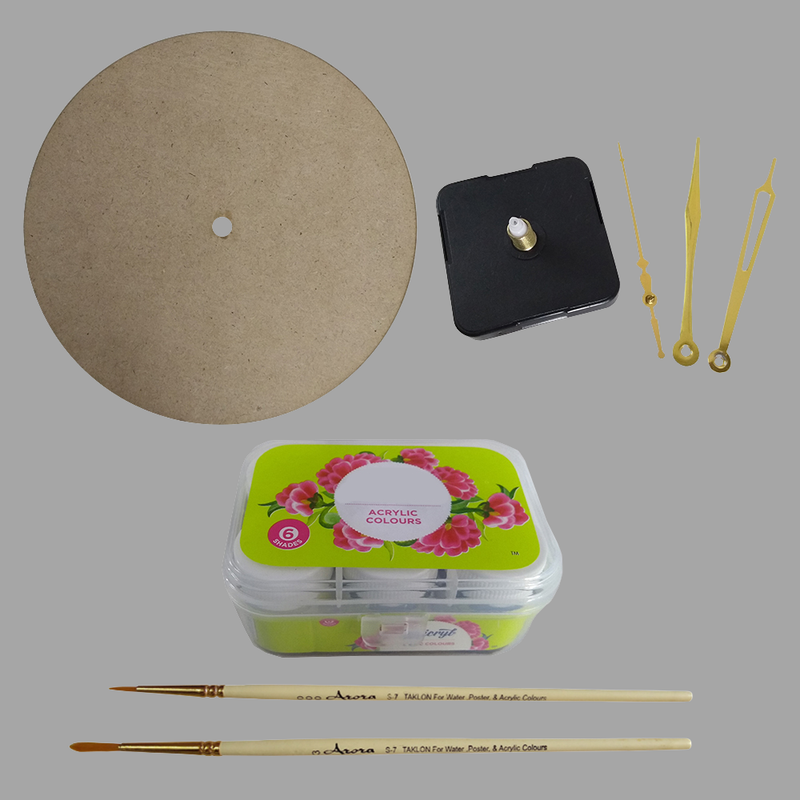 Pen Mandala on MDF Round Clock DIY Kit