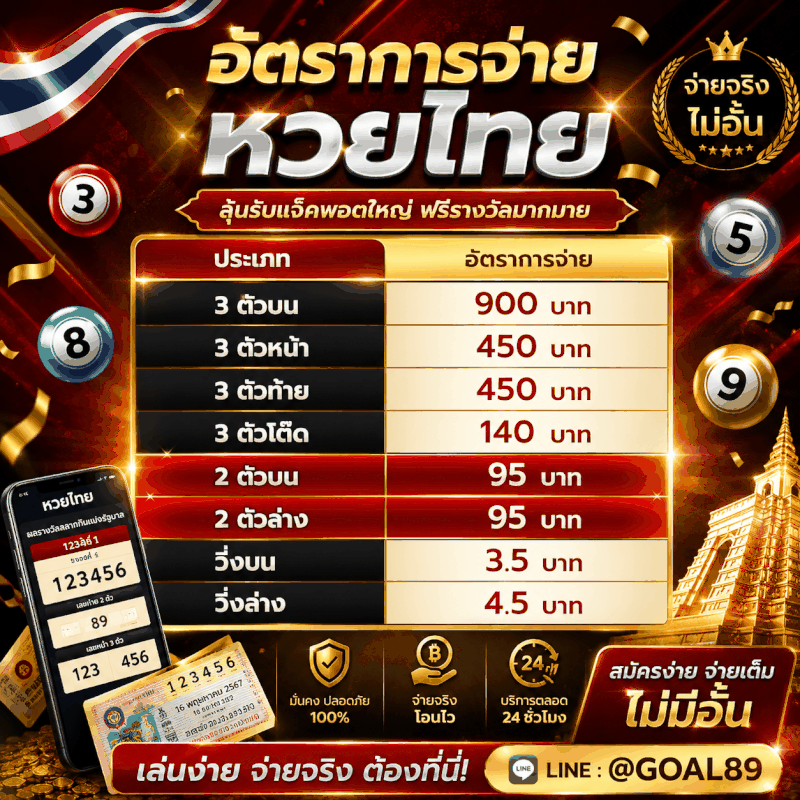 อัตราการจ่าย หวยไทย