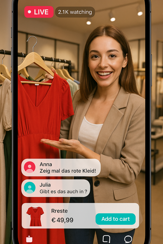 TikTok Live Shopping - Im Laden