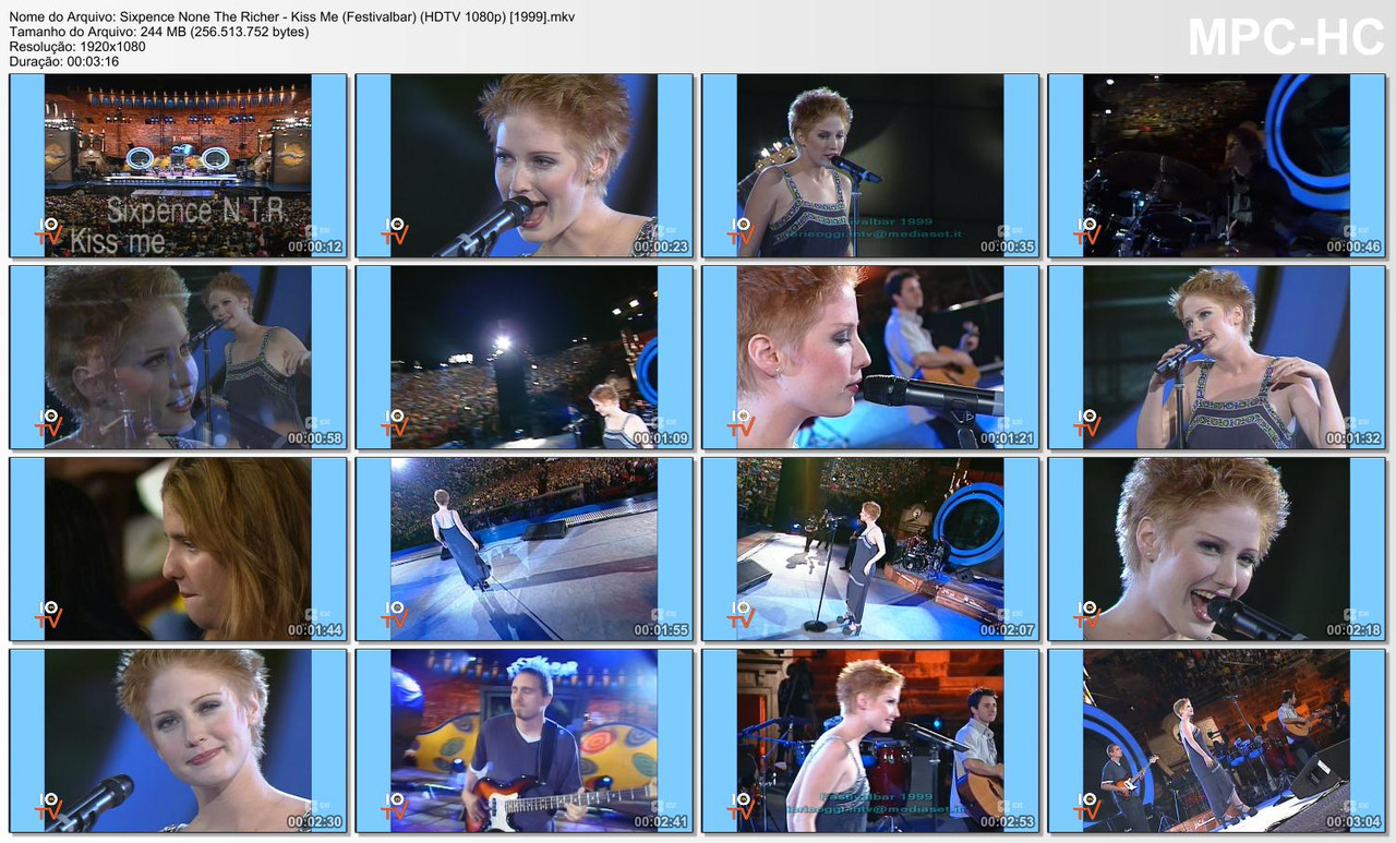 Sixpence None The Richer - Kiss Me (Festivalbar) (HDTV 1080p) [06.09.1999]