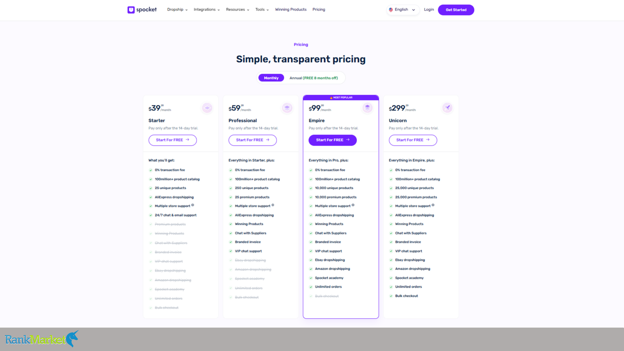 Spocket-pricing-plans