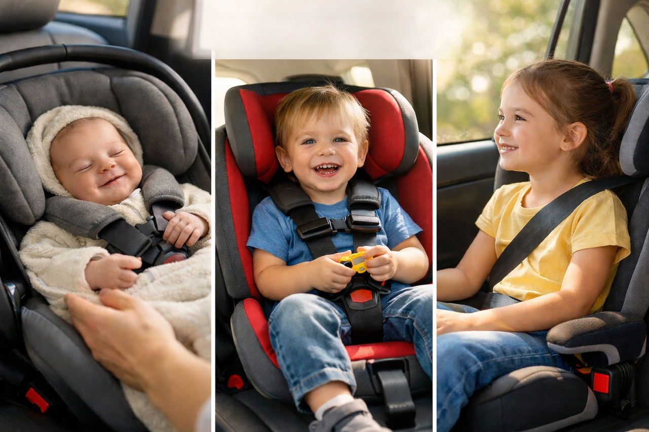Baby seats in vehicle