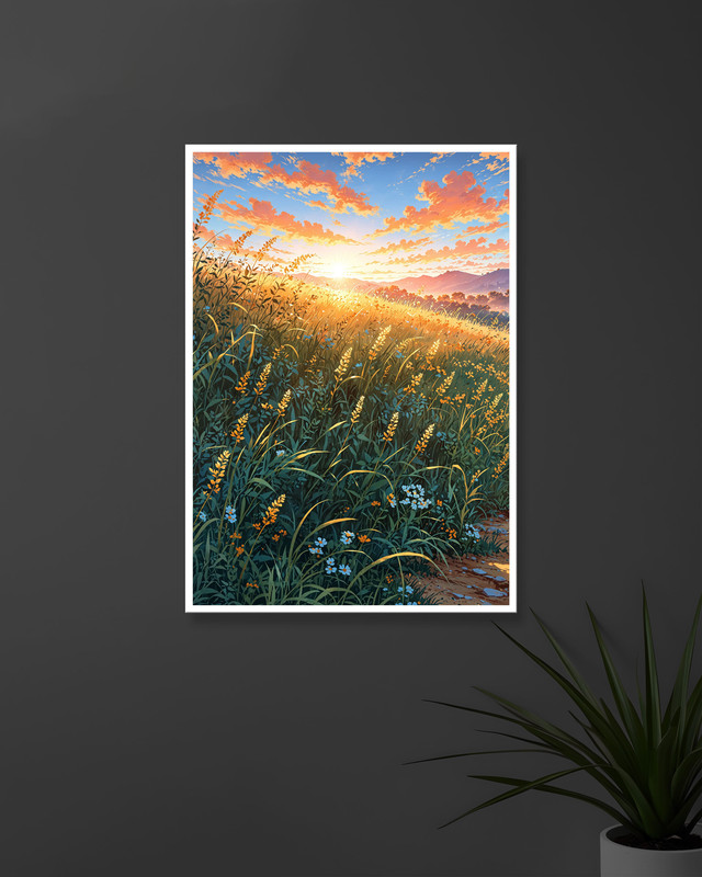 TRANQUIL AUTUMN AFTERNOON | GOLDEN WOODS | SCENERY POSTERS