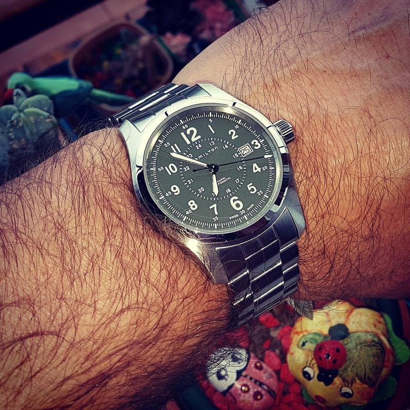 Hamilton Khaki Field Auto 42mm 100M Green Dial Cal. H10 Ref. H70605163 (3)