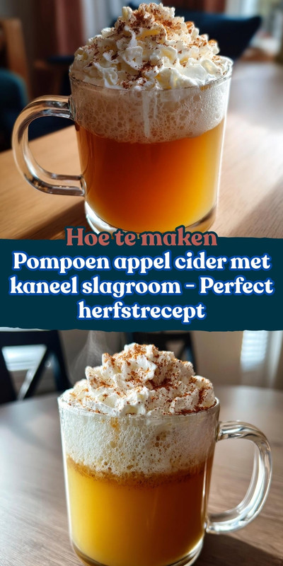 31-Pompoen appel cider met kaneel slagroom - Perfect herfstrecept