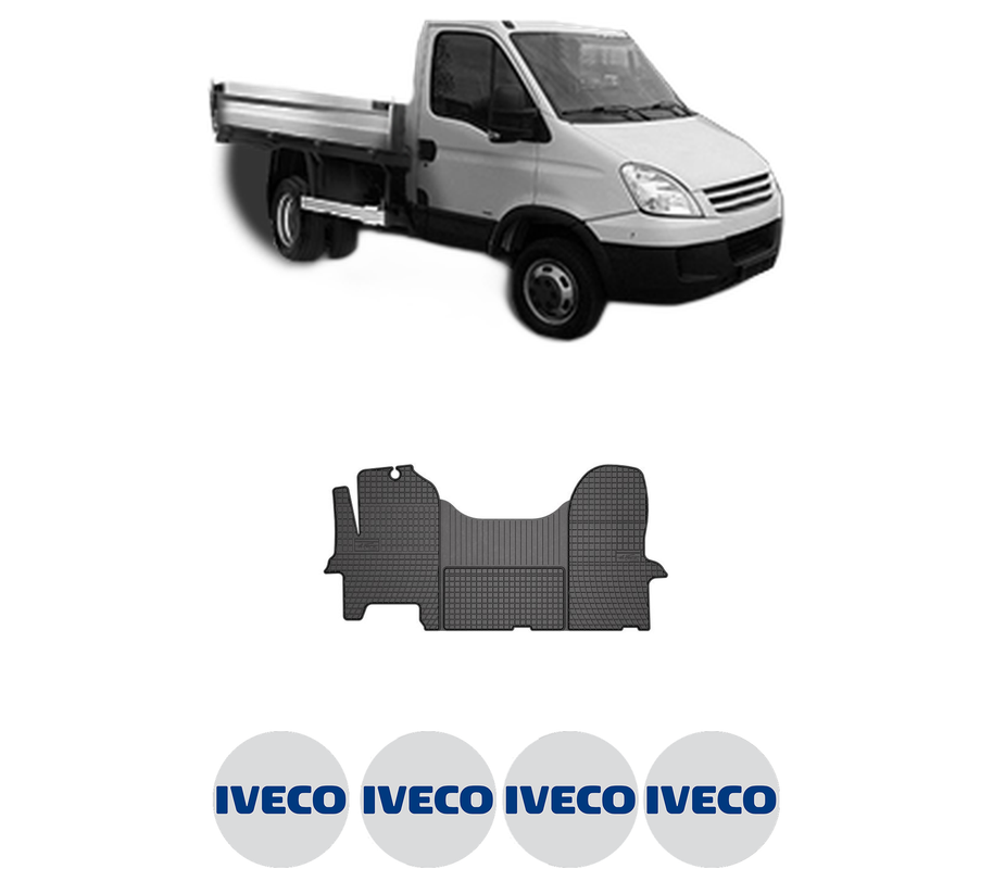 Set covorase presuri IVECO DAILY IV Platform/Chassis din 2006-2011, auto, din cauciuc thermoplastic, 4 Stickere auto cu IVECO