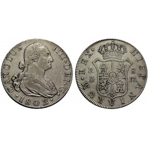 8 reales 1802. Carlos IV. Madrid 1000