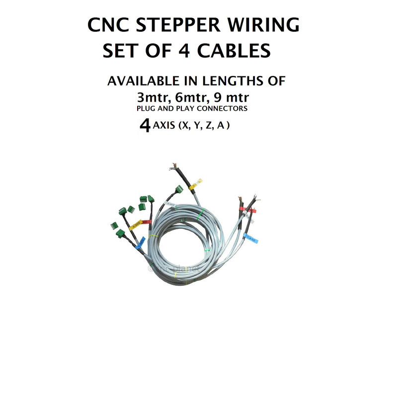 CNC Wiring Nema 23 34 4 Core Shielded Stepper Motor Cable Router Plasma