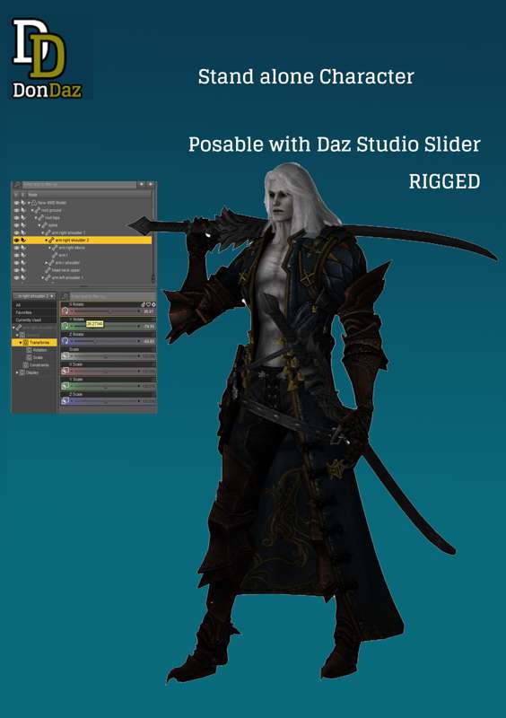 Alucard (Castlevania) DAZ Stand Alone Character - Patreon Only Release
