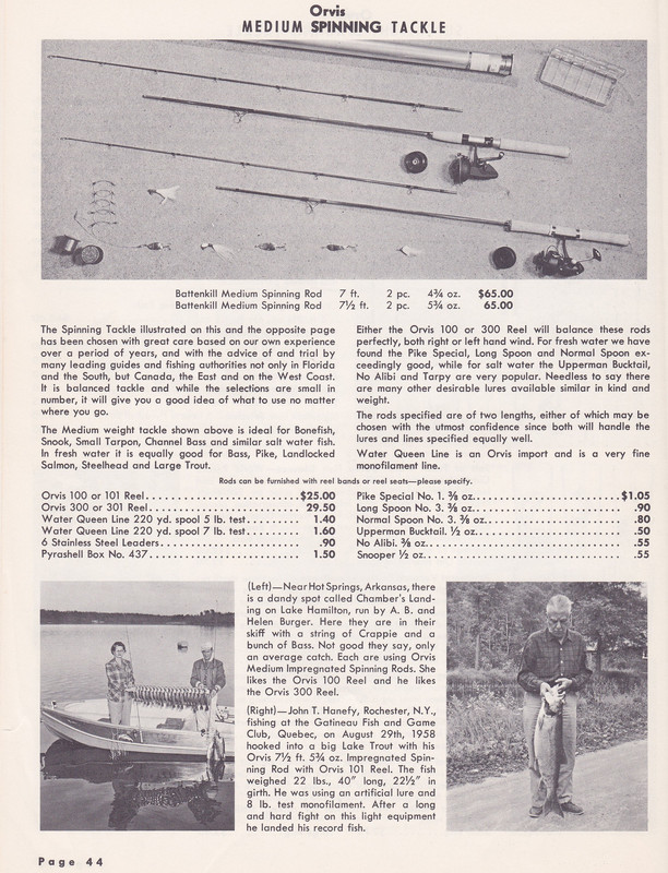 Catalog - 1960 page 44 (Spinning Rods)