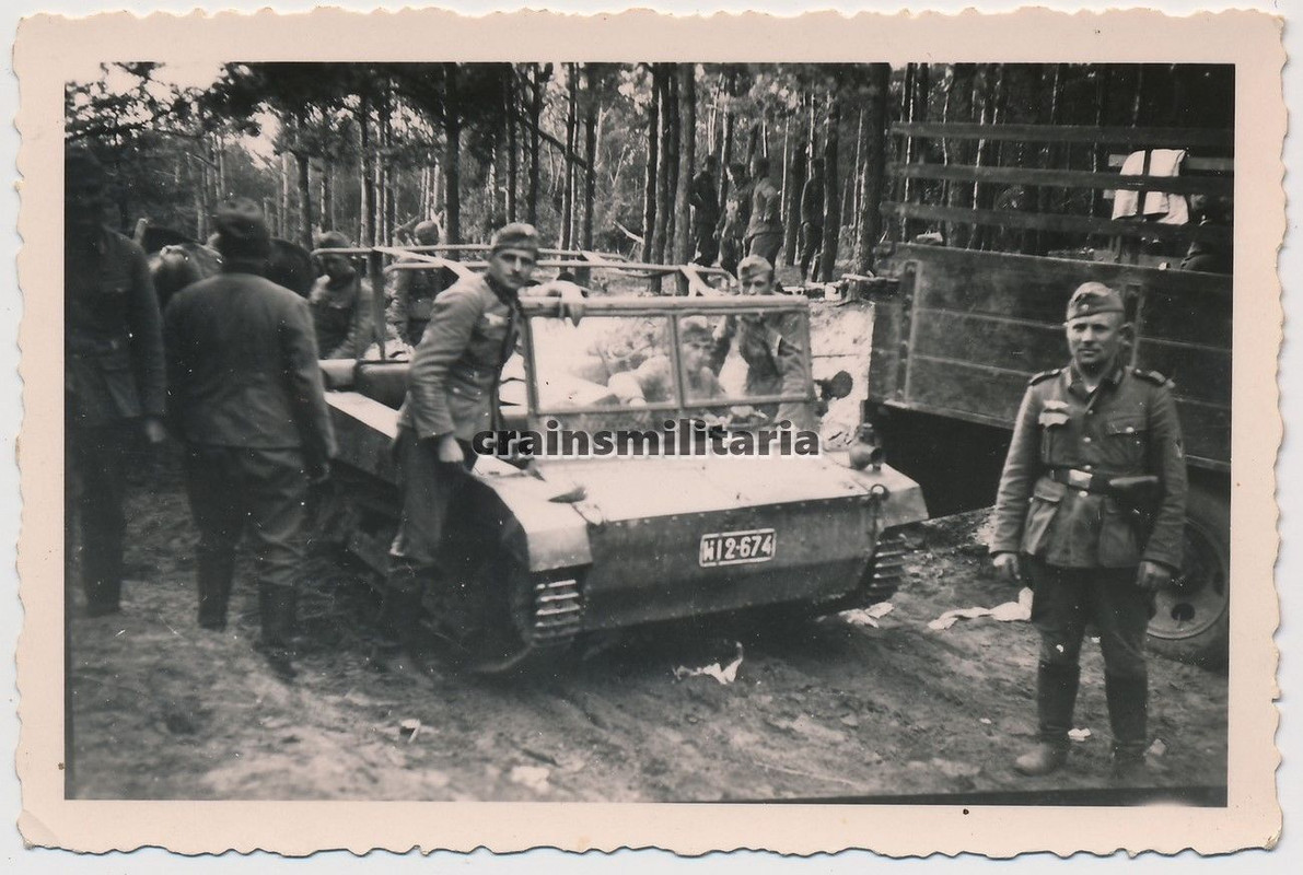 Orig. Foto poln. Beute Schlepper Ursus C2P Panze