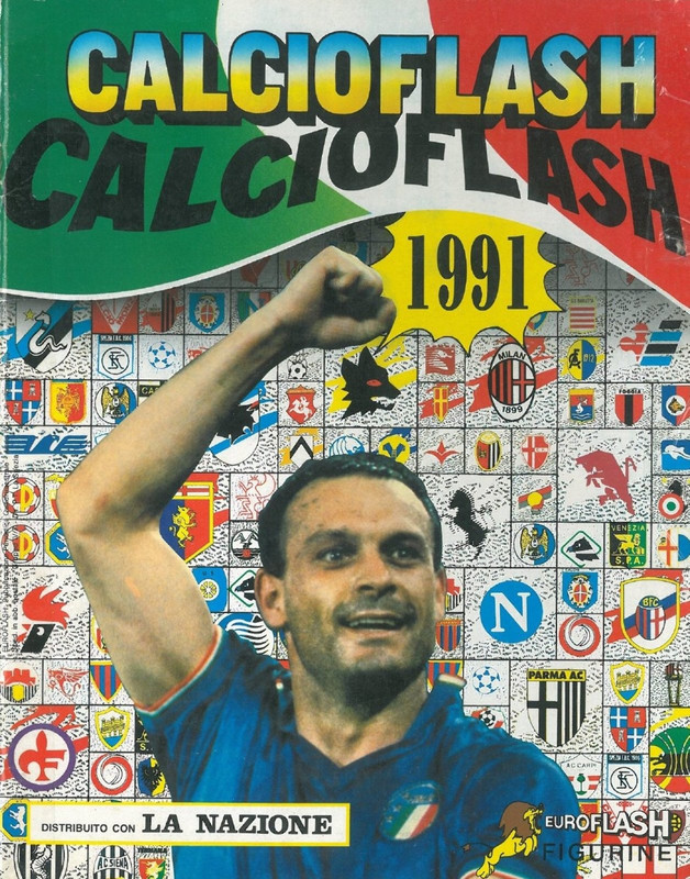 COMPLETE SET STICKERS + EMPTY ALBUM EUROFLASH FIGURINE CALCIO 91 1991 NO PANINI