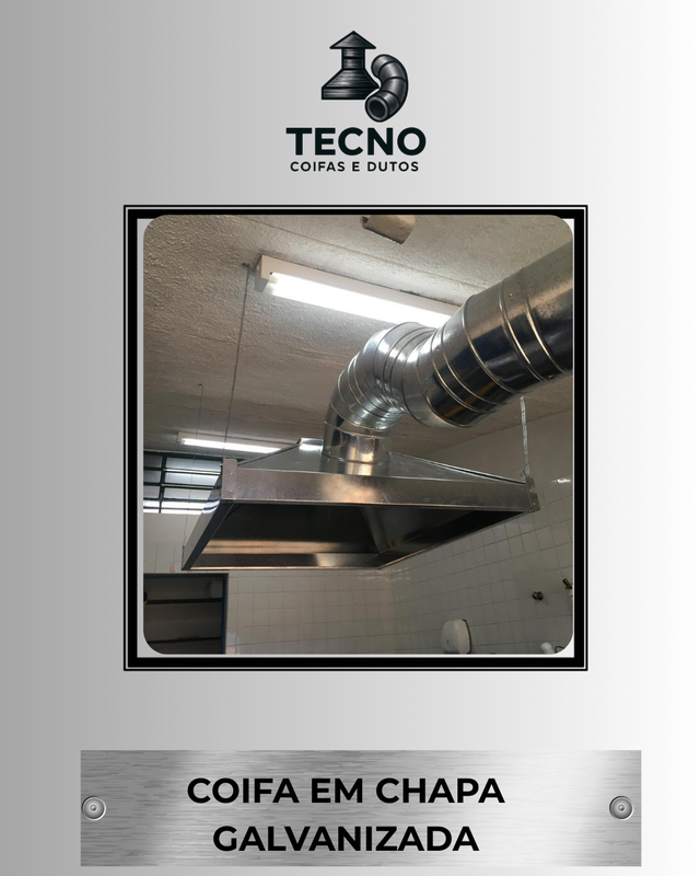 Coifa em chapa galvanizada
