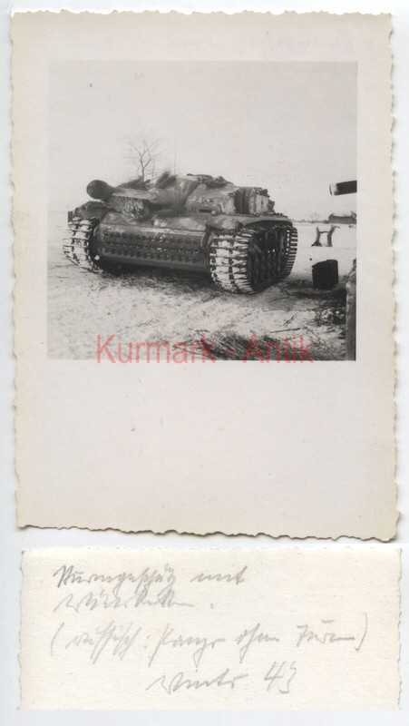 Foto Wehrmacht Russland Panzer Jäger Abtl.127 Winter 43 Stug Stu