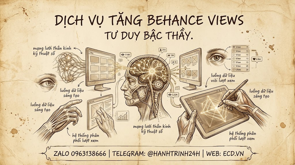 dịch vụ tăng behance views chất lượng project behance