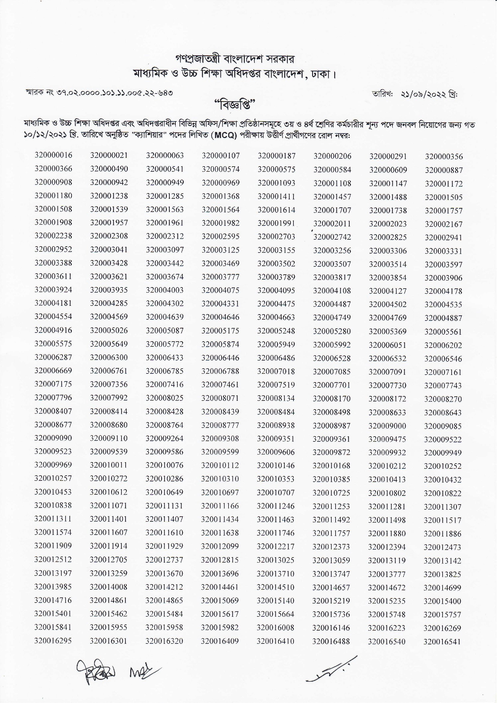 DSHE Exam Result 2022