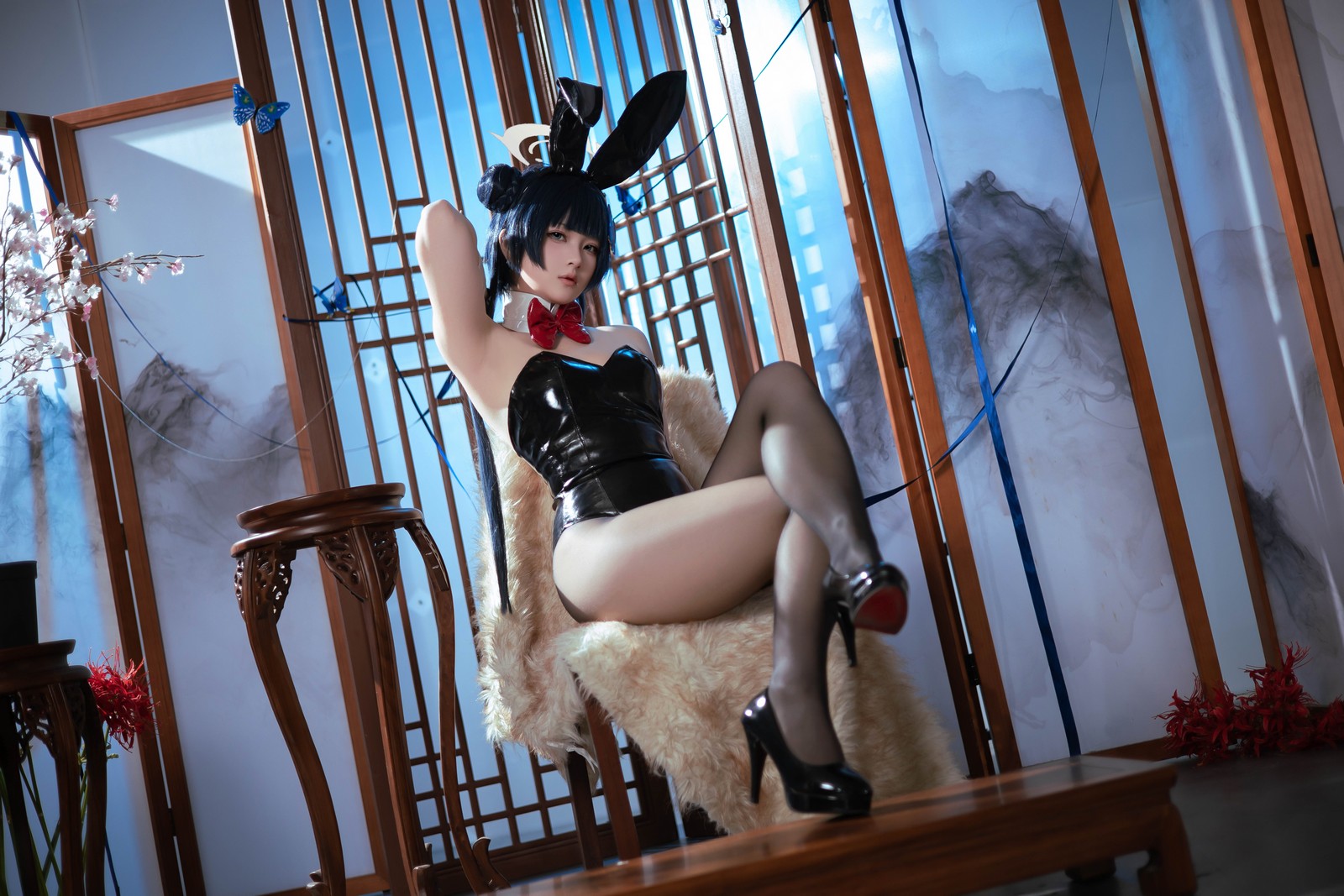 屿鱼 Yuyu 蔚蓝档案 龙华妃咲 兔女郎 Cosplay 写真集（40P｜268MB）插图3