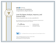 Lean Six Sigma Analyze Improve and Control Tools