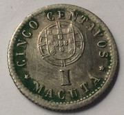 Angola 1 macuta / 5 centavos 1927 B744643_E-_B8_BE-45_CF-8_AB8-9_BE320_B18_DF4