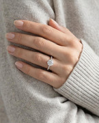 IGI Certified 2.30 Ct Round Cut Lab Grown Diamond Ring E VVS2 14K White Gold
