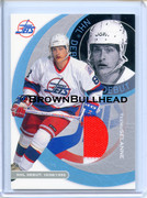 2002 03 BAP First Edition NHL Debut ND 06 Teemu Selanne Winnipeg Jets 50 swatch blue red whi